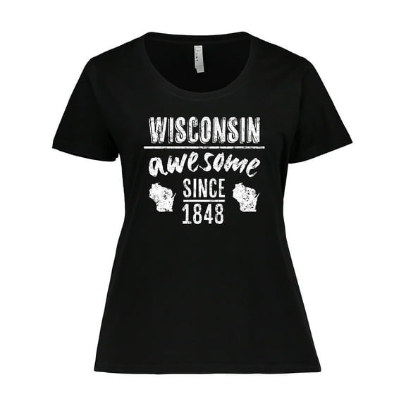 Inktastic Wisconsin Awesome Since 1848 Women's Plus Size T-Shirt