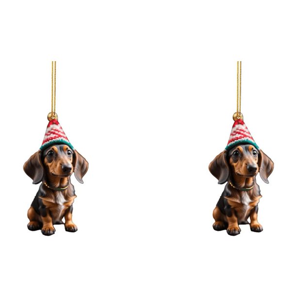 Adorno navideño para perro dibujos animados acrílico suministros fiesta en casa (E-1)