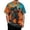 Orange1, variant on Men Japanese Samurai Dragon Graphic Crew Neck T-Shirt, Loose Fit Short Sleeve Cool Oriental Print Basic Tee Summer Street Casual Daily Tops(Black1,XXXXXL)