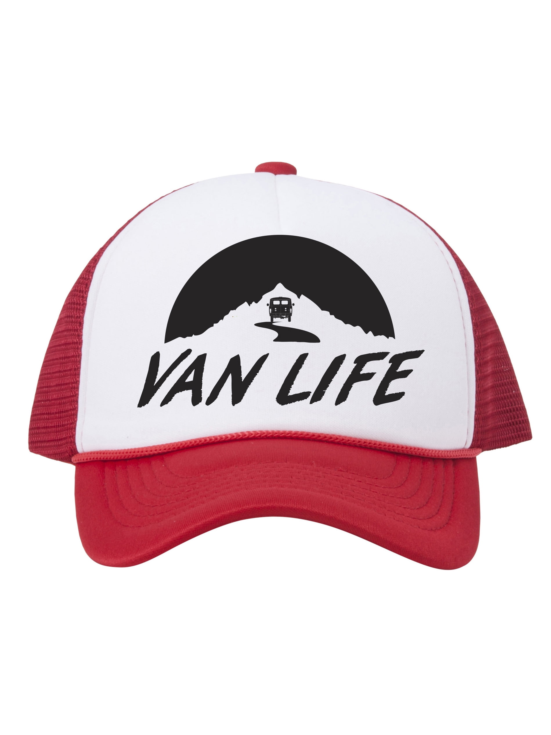 red mesh trucker hat