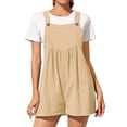 thumbnail image 1 of xiaxaixu Women's Short Overalls Casual Summer Rompers Sleeveless Solid Color Shortalls Baggy Jumpsuits, 1 of 4