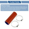 thumbnail image 4 of Unique Bargains 1 Set 35mm/1.38" ID 127mm/5" Length 0 Degree Red Blue Car Silicone Hose with Clamps Coolant Hose Universal, 4 of 7
