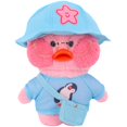 thumbnail image 4 of Ropa de muñeca azul Kawaii, vestido, suéter, sombrero, uniforme, apto para muñecas Lalafanfan de 30 cm, pato amarillo, regalos para niños, accesorios para muñecas, juguetes, 4 of 5
