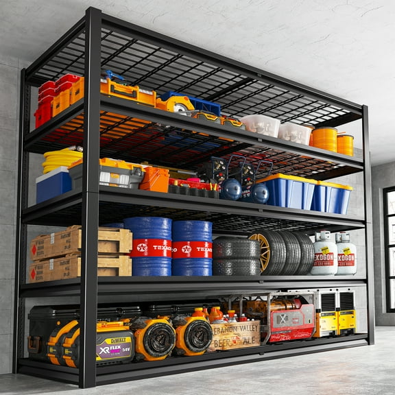 REIBII 55" W Wire Shelving Garage Shelves Heavy Duty 3000lbs Adjustable 5-Tier Storage Rack