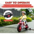 thumbnail image 4 of TOBBI 12V Red Ride On Motorcycle Dirt Bikes for Kids with Training Wheels, Spring Suspension, 4 of 14