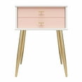 thumbnail image 5 of Valentina 1 Drawer Nightstand, White and Pink, 5 of 9