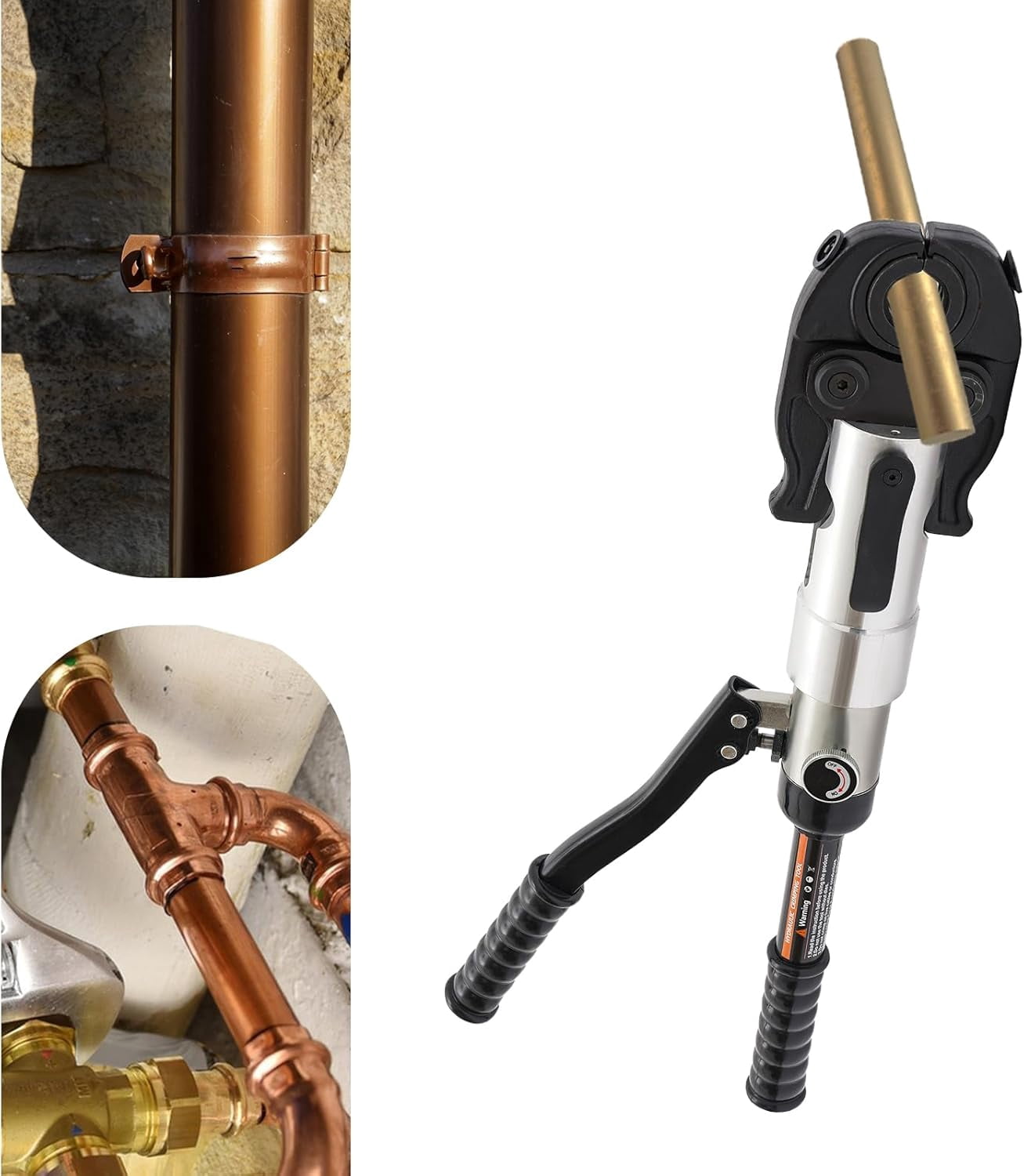 Pipe Crimper, Pipe Press Crimping Tool Kit, Hydraulic Copper Tube Crimping Tool