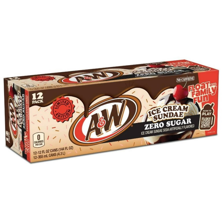 A&W ZERO SUGAR ROOT BEER 12缶✖︎4ケース A&W Zero Sugar, Caffeine