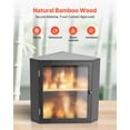 thumbnail image 4 of VEVOR Corner Bread Box for Kitchen Counter Double Layer Bamboo Storage Container Black, 4 of 9