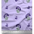 thumbnail image 1 of Soimoi Polyester Crepe Fabric Leaves & Floral Block Printed Fabric 1 Yard 42 Inch Wide, 1 of 3