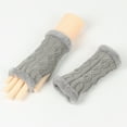 thumbnail image 5 of BELLZELY Women Gloves for Cold Weather Women Winter Wrist Arm Warmer Solid Knitted Short Fingerless Gloves Mitten, 5 of 5