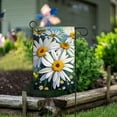 thumbnail image 3 of Spring White Field of Daisies Flowers Blooming Wildflowers Natural Landscape Garden Yard Flag 12"x 18" Double Sided Polyester Welcome House Flag Banners for Patio Lawn Outdoor Home Decor, 3 of 6