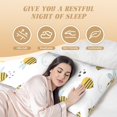 thumbnail image 3 of Disketp Bee Print Body Pillow Cover - Super Soft 20x54 Body Pillow Case,Long Side Hidden Zipper (without pillow core), 3 of 6