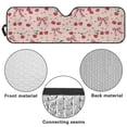 thumbnail image 6 of Yuyamidu Cute Cherry Windshield Sun Shade Compatible with Jeep Wrangler JK JL Bow Car Sunshade Heat Shield Windshield Cover, Pink, 6 of 7