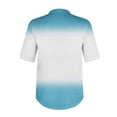 thumbnail image 5 of TKing Fashion Short Sleeve Shirts for Women Loose Fit V Neck Dressy Casual Blouses Tops Lightweight Gradient Comfy Cute T Shirts Light Blue S, 5 of 5
