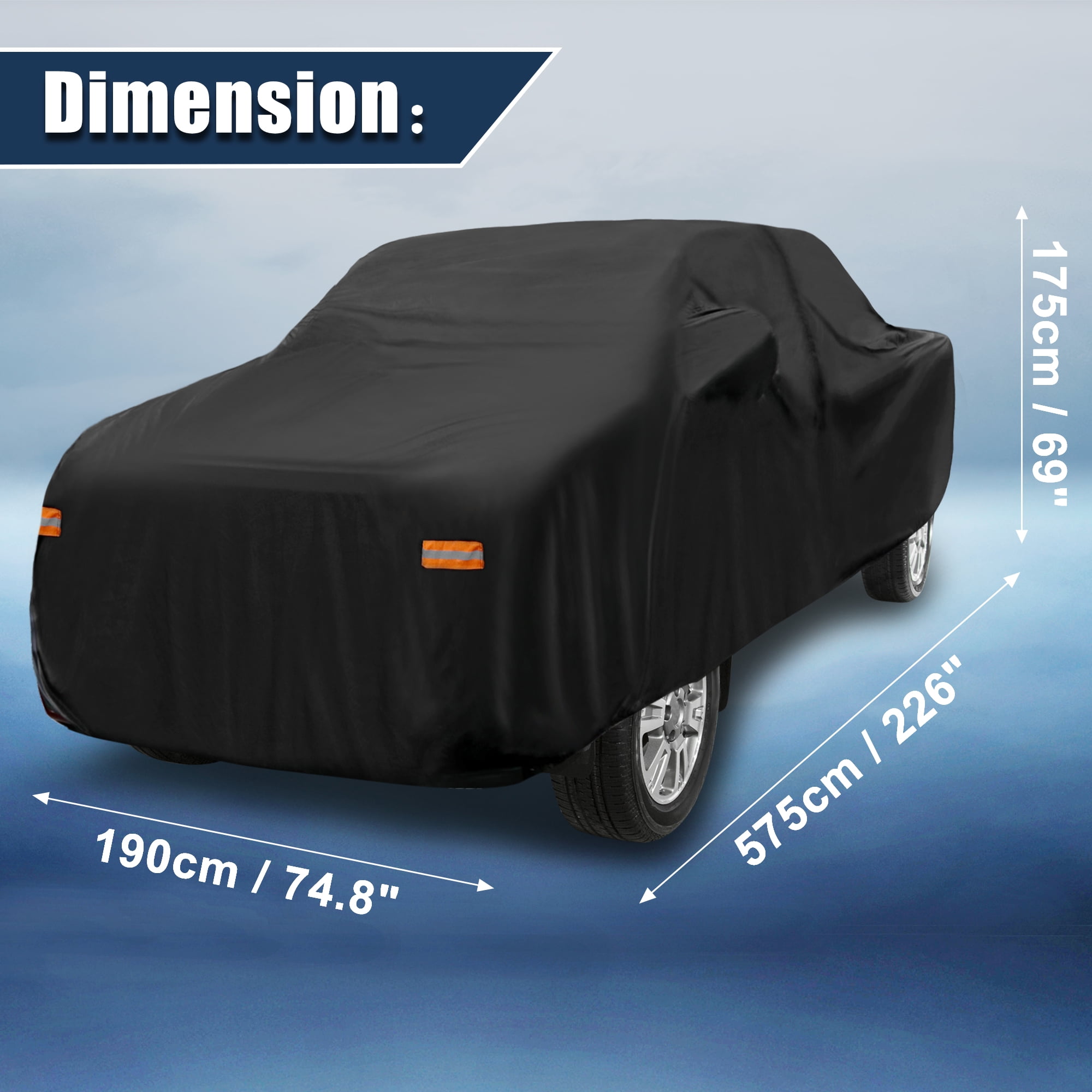 Unique Bargains Pickup Truck Cover for Toyota Tacoma Crew Cab Pickup 4-Door Waterproof