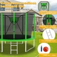 thumbnail image 5 of Elitezip 10FT 12FT 14FT 16FT Trampoline for Kids Adults, Outdoor Trampolines with Enclosure Net, Basketball Hoop, Light, Sprinkler, Ladder, Backyard Recreational Trampoline, 1000LBS, Galvanized, 5 of 8