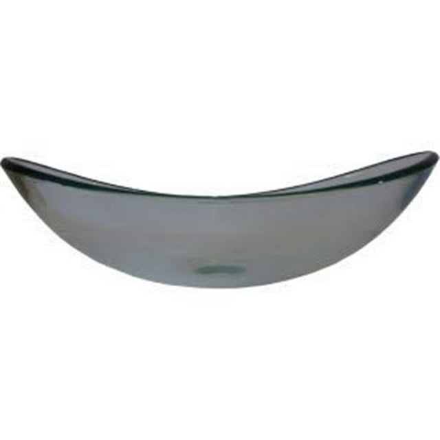 Novatto TIS-324CCH Chiaro Glass Vessel Bathroom Sink Set, Chrome