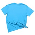 thumbnail image 5 of Hauts d'Été pour Femmes, Blouses Décontractées Élégantes 2024, T-Shirts à Manches Courtes Imprimés, Col Rond, Ample, Bleu, 5 of 5