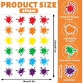 thumbnail image 2 of shiyou-Paint Splat Stickers Colorful Splatter Label Stickers Multicolor Paint Splatter Decorations Self-Adhesive Envelope Seal Sticker Decals for Greeting Invitation Cards Gift Wrapping, 480Pcs, 2 of 4