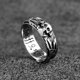 thumbnail image 3 of Anillo de calavera gótica para hombre, letra punk, hip hop, rock, joyería de moda dominante, corrosión, personalidad creativa, accesorios sencillos, 3 of 4