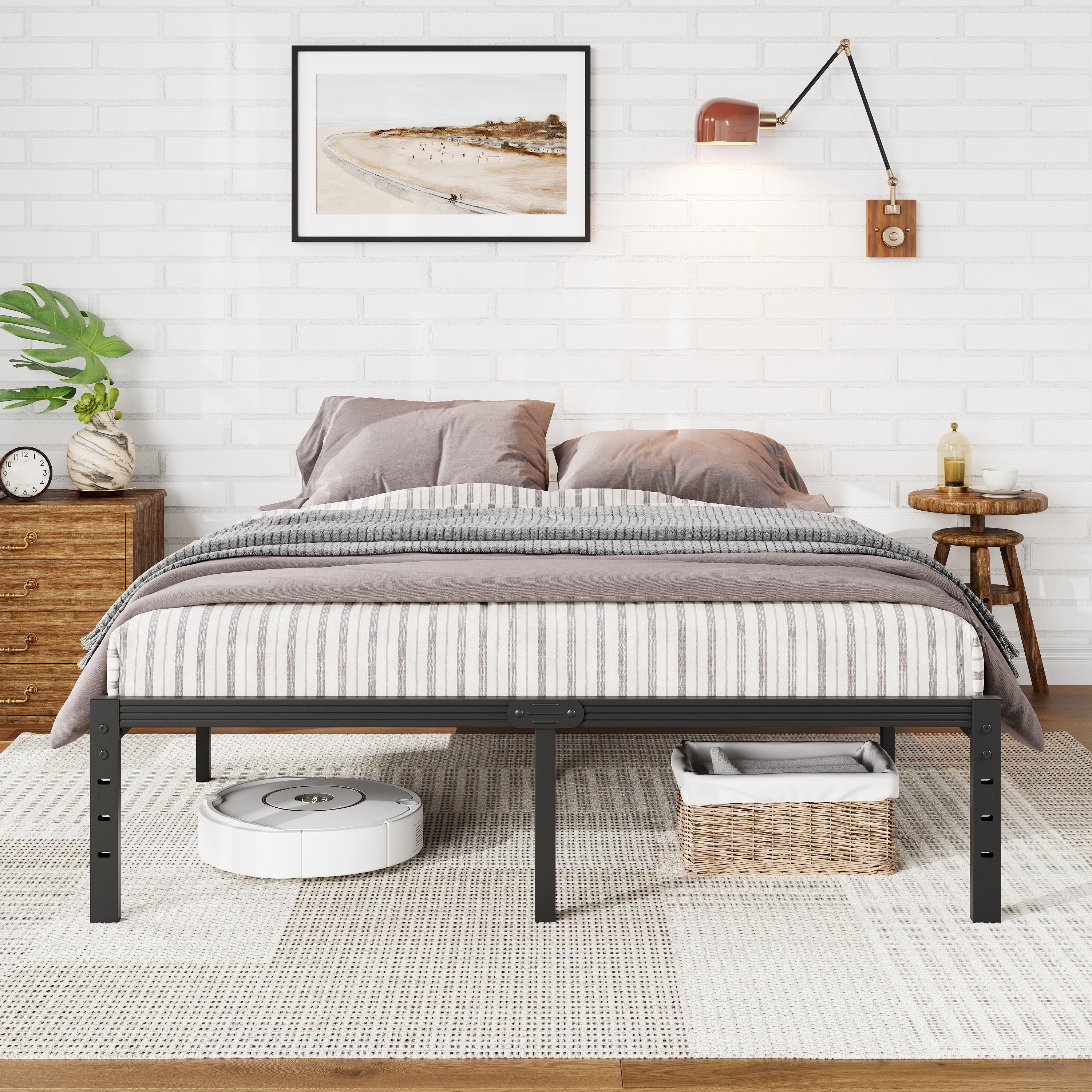 Auroral Zone Queen Metal Platform Bed Frame, 14 Inch photo 2
