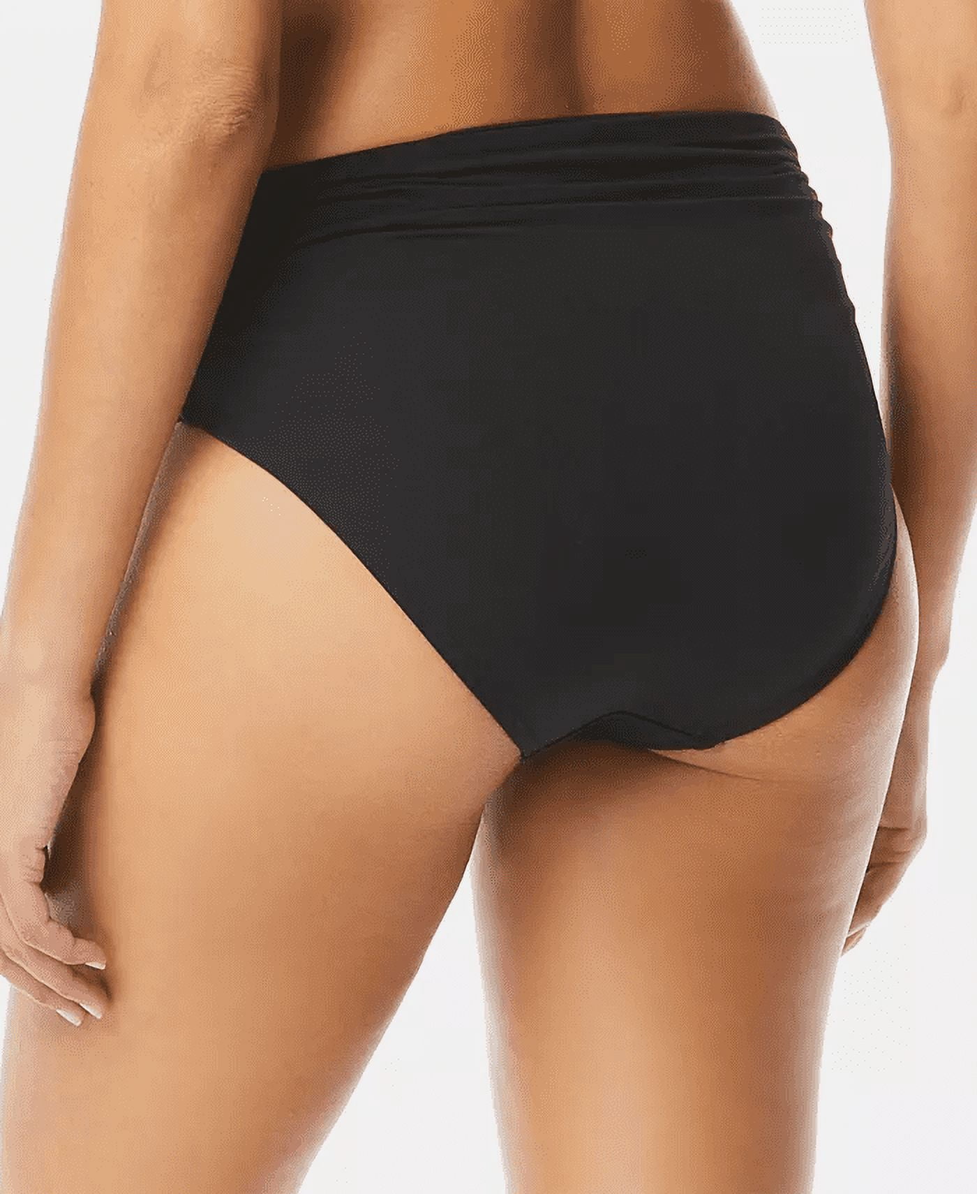 Vince Camuto Women's High-Waist Bikini Swim Bottom Separates Swimsuit (L, Black)