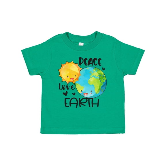 Inktastic Earth Day Peace Love Earth Boys or Girls Toddler T-Shirt