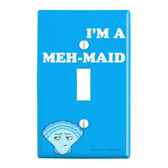 I'm a Meh-Maid Funny Humor Plastic Wall Decor Toggle Light Switch Plate Cover