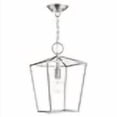 thumbnail image 3 of Livex Lighting 49432-91 Devone Collection 1-Light Convertible Semi-Flush Lantern Ceiling Fixture, Brushed Nickel, 3 of 4