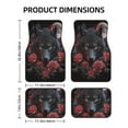 thumbnail image 2 of Cauagu Rose Full Moon Black Wolf Pattern Car Floor Mat Set of 4,Car Carpet Mats Car Mats with Anti-Slip Backing & Driver Heel Pad Universal Fit for Cars/Trucks/SUV/Vans, 2 of 6
