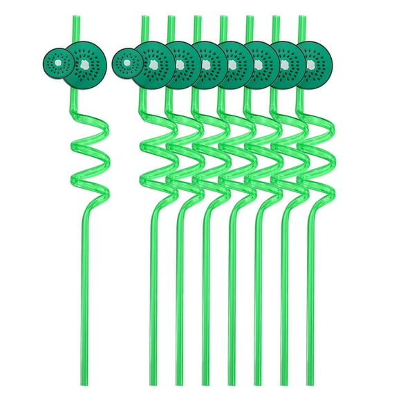 Unique Bargains 16pcs Silly Straws, Crazy Straws for Gift Christmas Birthday Wedding Party Supplies Decoration, Green