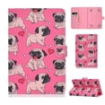 thumbnail image 1 of Universal Laptop Protective Cover Color Painted 8 Inches PU Case with Front Snap Caring dog, 1 of 5