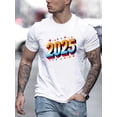 thumbnail image 2 of Medium Stretch, Short Sleeve, Regular Fit, with 2025 Alphabet Print, for Summer Tee, 2 of 5