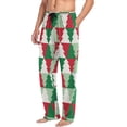 thumbnail image 5 of FREEAMG Men's Pajama Pants with Pockets Sleepwear Lounge Pants Stretch Casual Christmas Tree Colorful Geometric, 5 of 7