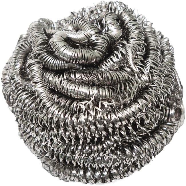 54460 Extra Large Stainless Steel Sponges Scrubbers 50g Set of 12 