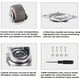 thumbnail image 4 of Ruedas giratorias de color gris con frenos para transporte industrial y de muebles de alta resistencia, 25 mm, 2 frenos y 2 sin frenos, 4 of 5