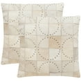 thumbnail image 2 of SAFAVIEH Phoebe Pillow Set of 2 White DEC214A-1818-SET2, 2 of 4