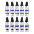 thumbnail image 1 of Adaptador de micrófono de audio, 10 piezas, conector XLR de 3 núcleos con forma de círculo azul, conector de audio de estética elegante, 1 of 9