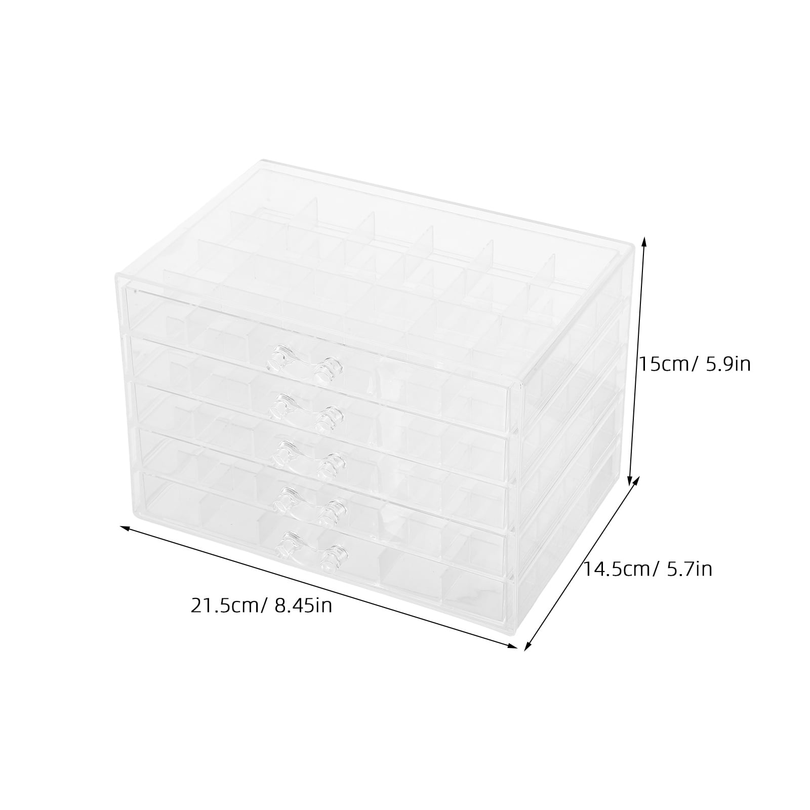 PAMINGONO Large Clear Acrylic Jewelry Organizer for Women with 120 Compartments Earring Storage and Display Case