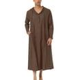 thumbnail image 2 of Mens Button Down Shirt Breathable Sleeve Apparel Short Bodysuit Short Romper N Shirt Mens Shirts Big And Tall Men's Shirts Big And Tall Large 1 Long Sleeve T for Men Pack Bulk Men Romper Brown S, 2 of 7
