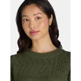thumbnail image 5 of Time and Tru Women's and Women's Plus Mixed Stitch Sweater, Sizes XS-4X, 5 of 5