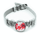 thumbnail image 1 of Planta de hojas de arce rojo naturaleza foto Pulsera pulsera pulsera de cristal amor pulsera ajustable, 1 of 2