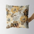 thumbnail image 5 of Yellow Floral Pillow Covers Set of 2 Vintage Grey Botanical Throw Pillow Cover Soft Accent Decorative Couch Cushion Cover for Bed Living Room Chair Outdoor Waterproof Sofa Pillowcase 18x18 Inch, 5 of 6