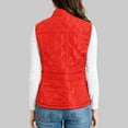 thumbnail image 6 of larppty Women's Vest, Stand Collar Lightweight Zip Up Front Quilted Padded Vest for Women (Red, XL), 6 of 6