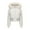 White, variant on Uaswgudfs ​Women's Cropped Faux Fur Trim Hooded Coat - Front Zipper & Elastic Cuffs Smooth Texture Casual Winter Wear​