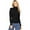 Black, variant on Apparel Juniors Ribbed Long Sleeve Turtleneck Top (Large, Mustard)