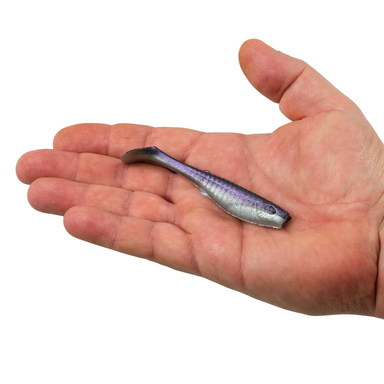 Berkley Gulp! Saltwater Paddleshad Scented Swimbait, Purple Chrome