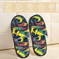 thumbnail image 2 of Fotbe Colorful Sharks Pantuflas Peludas para Mujer con Estampado, Zapatillas de Peluche, Zapatos de Invierno para Casa, Uso Interior y Exterior-Medium, 2 of 8