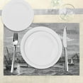 thumbnail image 3 of Ambesonne Antique Place Mats Set of 4, History of France Elba, Standard Size, Black Grey, 3 of 6